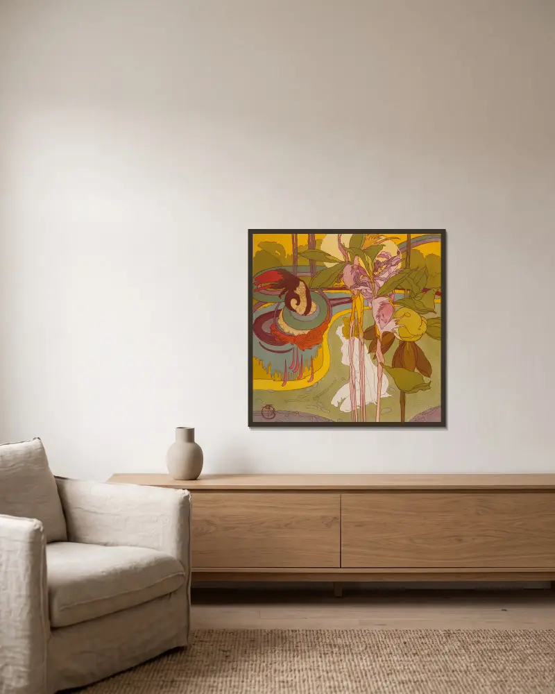Im Traum von Georges de Feure gerahmt an einer Wand