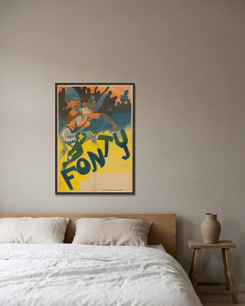 Fonty, Georges de Feure w ramie na ścianie