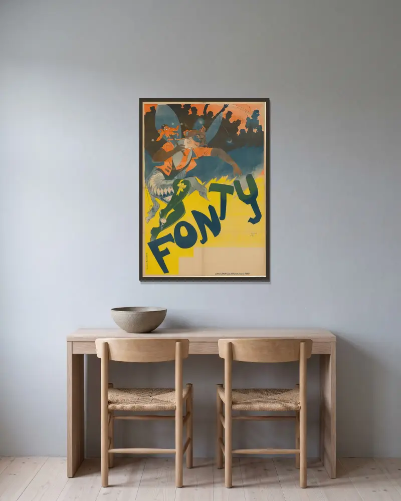 Fonty, Georges de Feure w ramie na ścianie