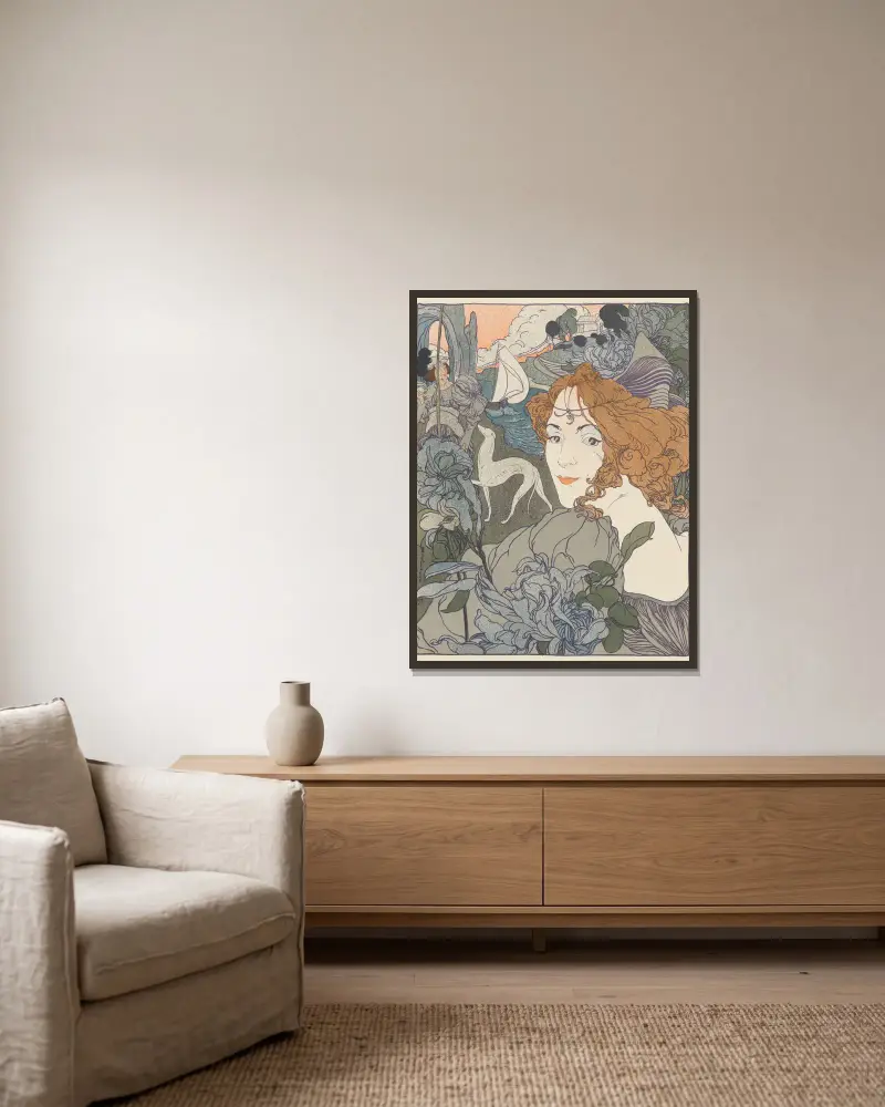 Návrat domů, Georges de Feure v rámu na stěně