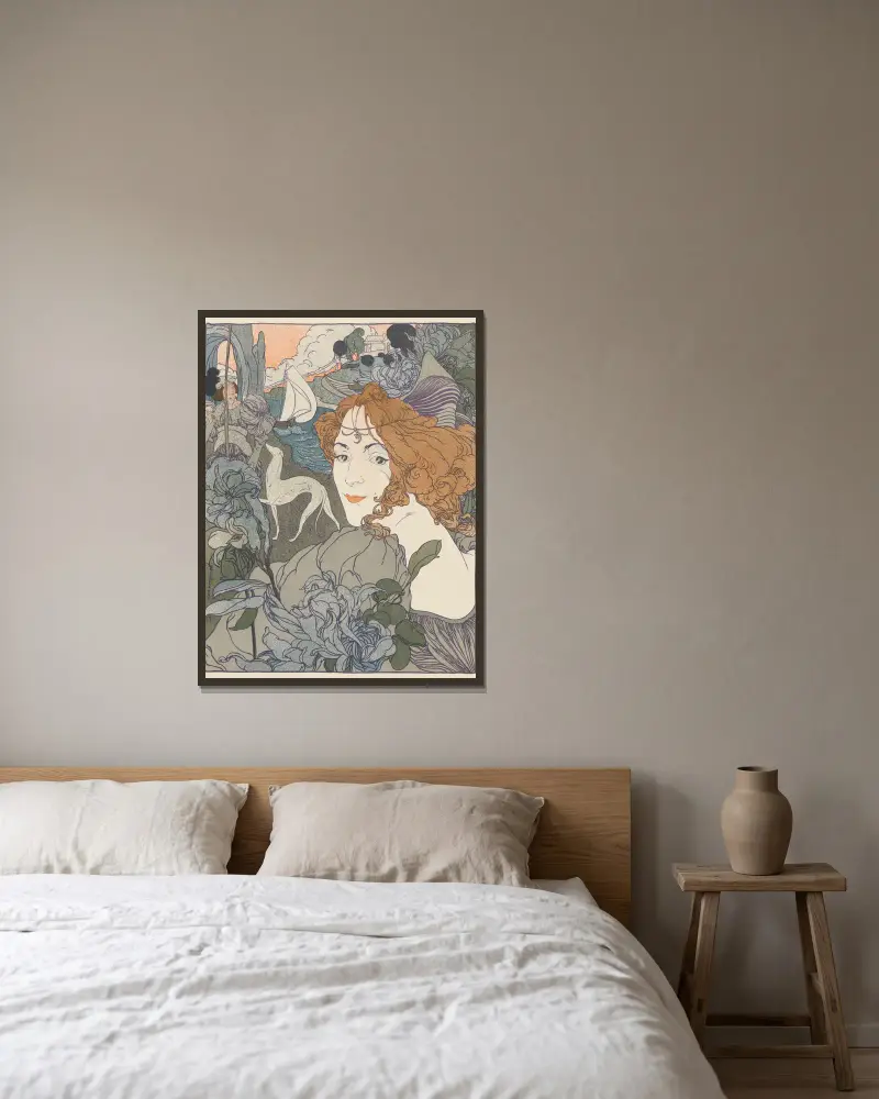 Návrat domů, Georges de Feure v rámu na stěně