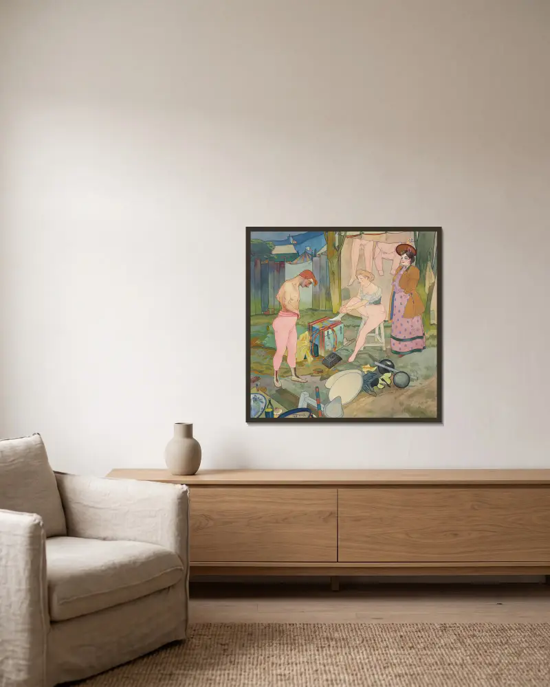Le Cirque Corvi, Georges de Feure v rámu na stěně