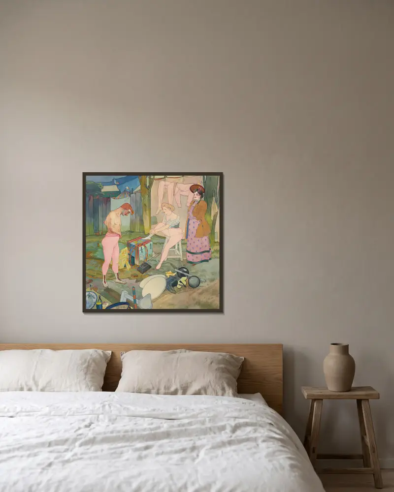 Le Cirque Corvi, Georges de Feure v rámu na stěně