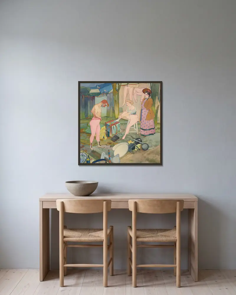 Le Cirque Corvi, Georges de Feure v rámu na stěně