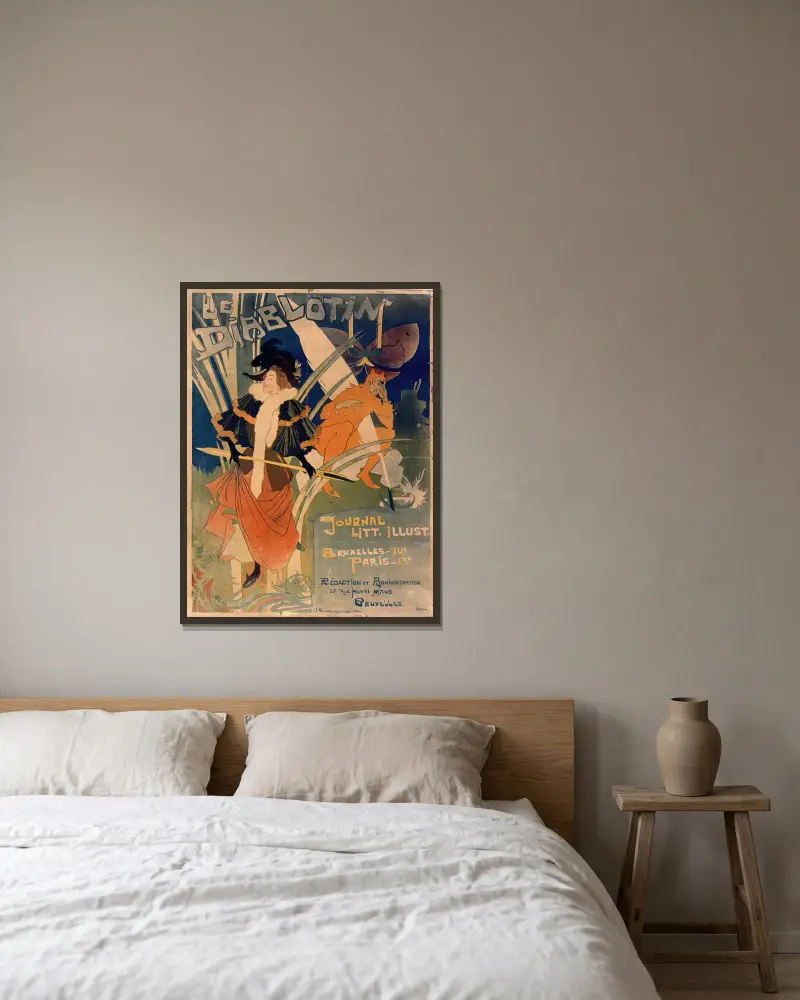Le Diablotin von Georges de Feure gerahmt an einer Wand