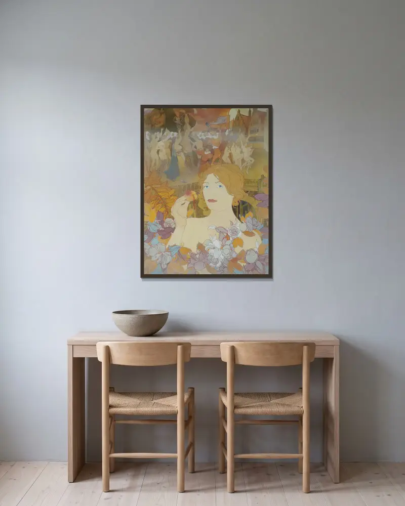Zakazany owoc, Georges de Feure w ramie na ścianie