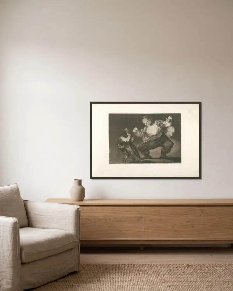 Bobabilicon von Francisco de Goya gerahmt an einer Wand