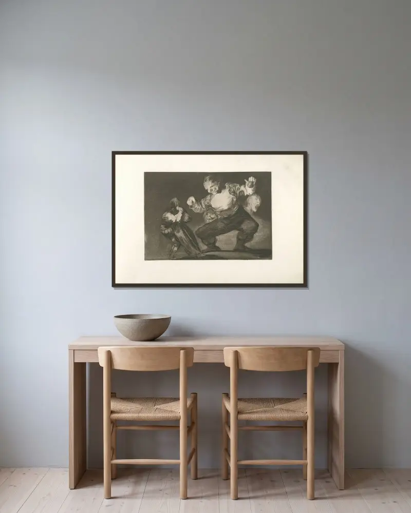 Bobabilicon von Francisco de Goya gerahmt an einer Wand