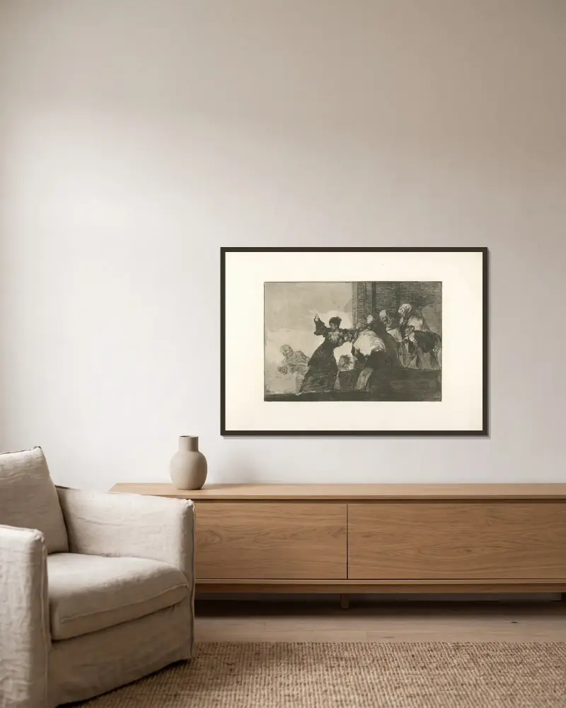 Disparate pobre, Francisco de Goya w ramie na ścianie
