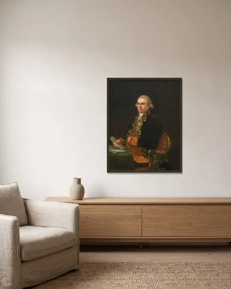 Don Antonio Noriega von Francisco de Goya gerahmt an einer Wand