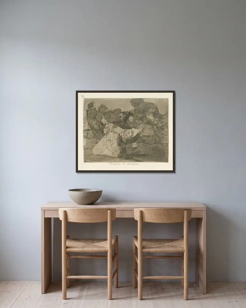 Trupa szarlatanów, Francisco de Goya w ramie na ścianie