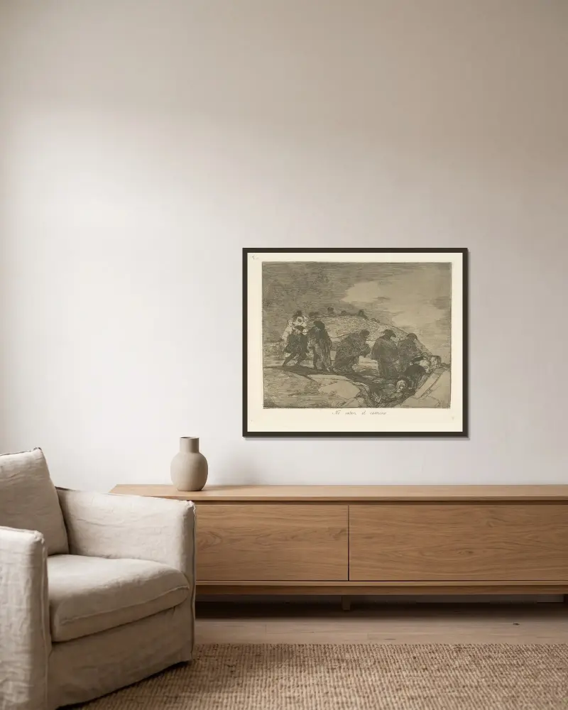 No saben el camino av Francisco de Goya inramad på en vägg