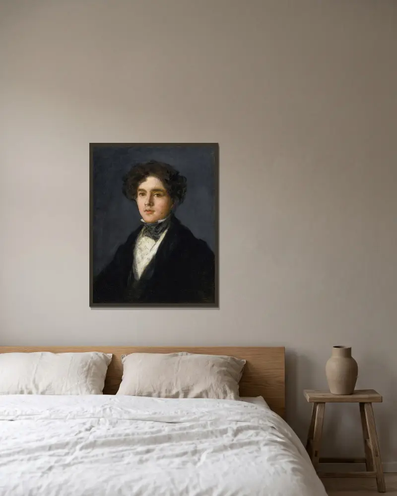 Portrait Of Mariano Goya, The Artist’s Grandson av Francisco de Goya inramad på en vägg