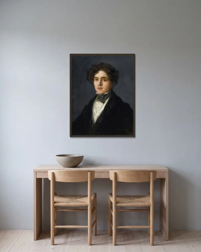 Portrait Of Mariano Goya, The Artist’s Grandson av Francisco de Goya inramad på en vägg