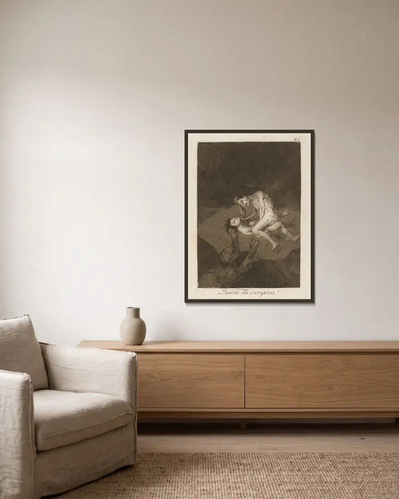Kto by uwierzył!, Francisco de Goya w ramie na ścianie