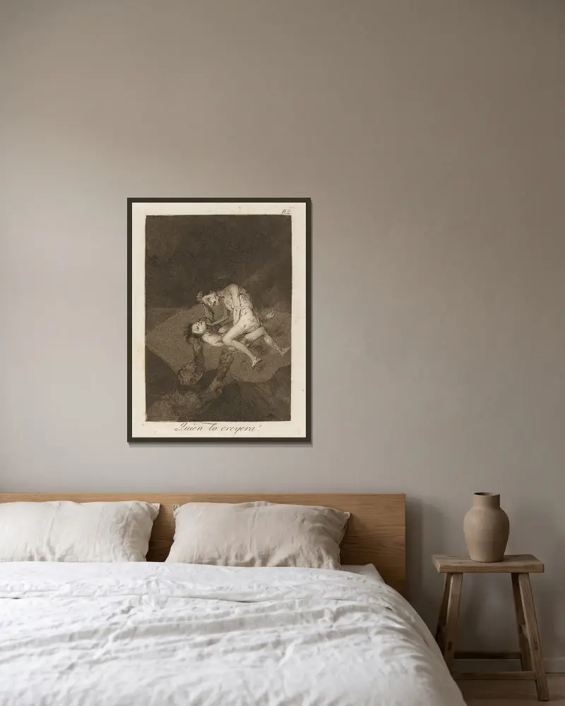 Kto by uwierzył!, Francisco de Goya w ramie na ścianie