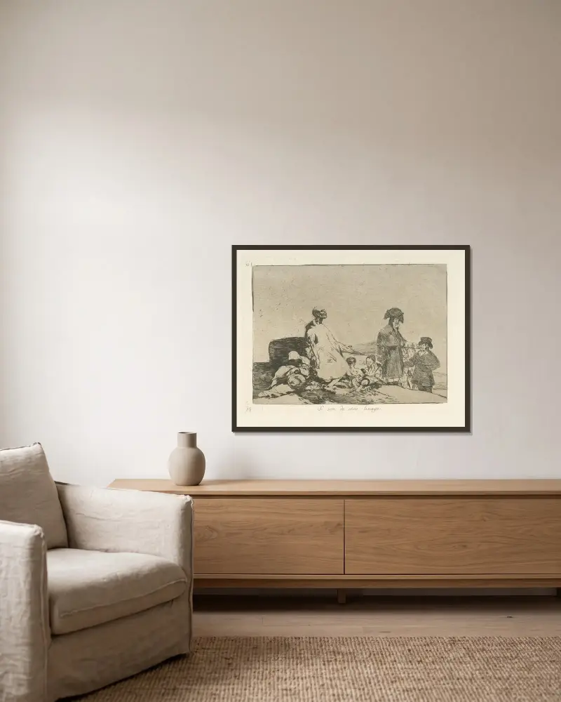 Sie sind von anderem Geschlecht von Francisco de Goya gerahmt an einer Wand
