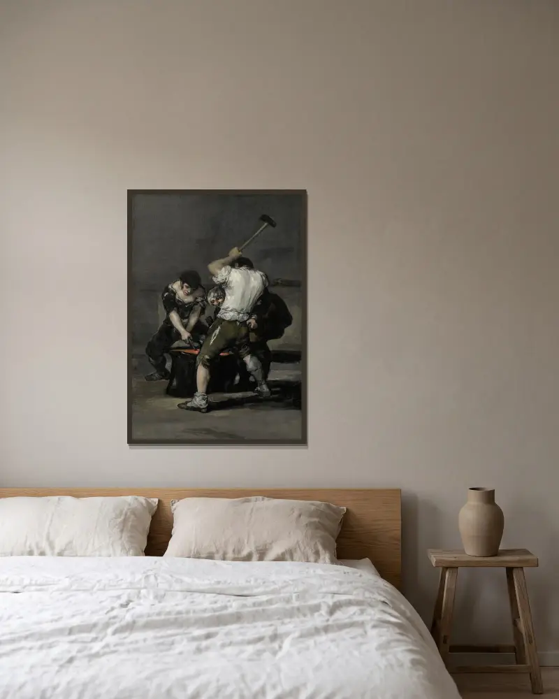 Kuźnia, Francisco de Goya w ramie na ścianie