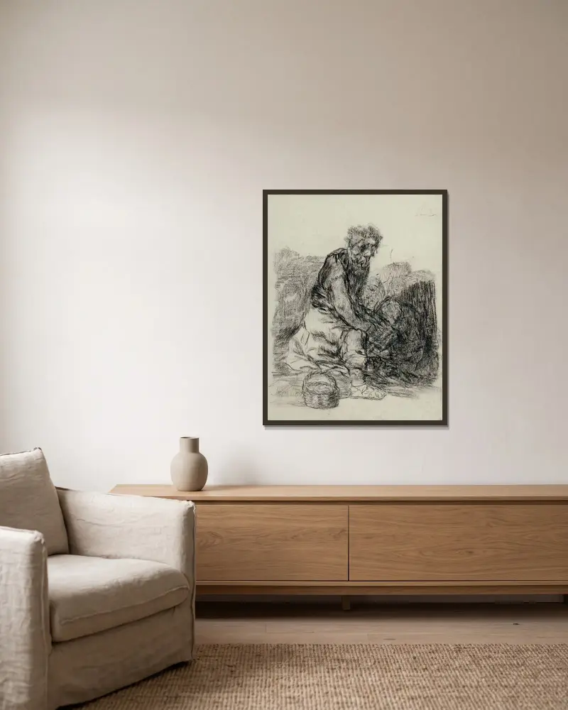 Umírají, Francisco de Goya v rámu na stěně
