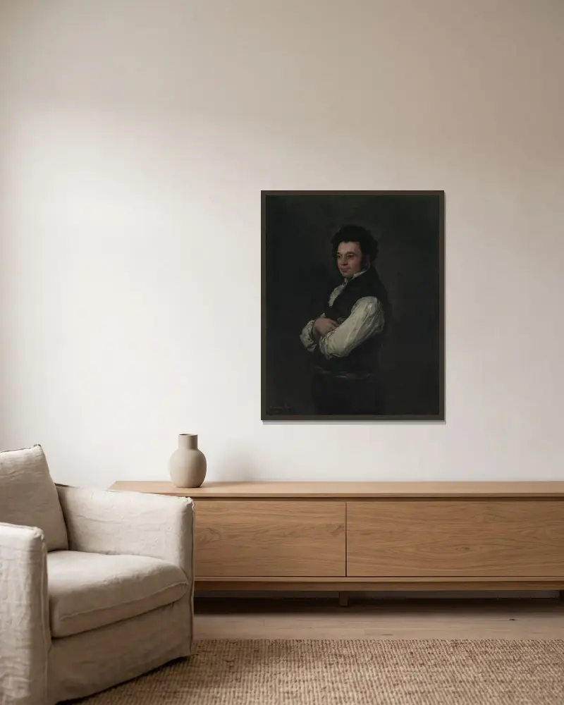 Tiburcio Pérez y Cuervo (1785–1841), the Architect av Francisco de Goya inramad på en vägg