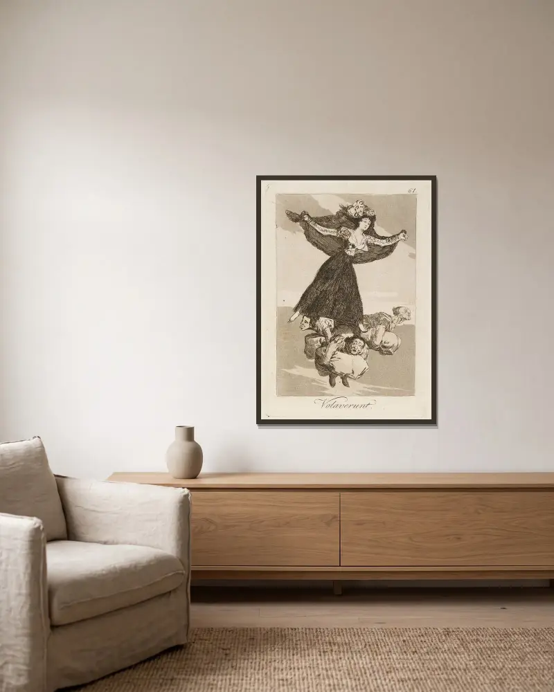 Volaverunt. (Odletěly.), Francisco de Goya v rámu na stěně