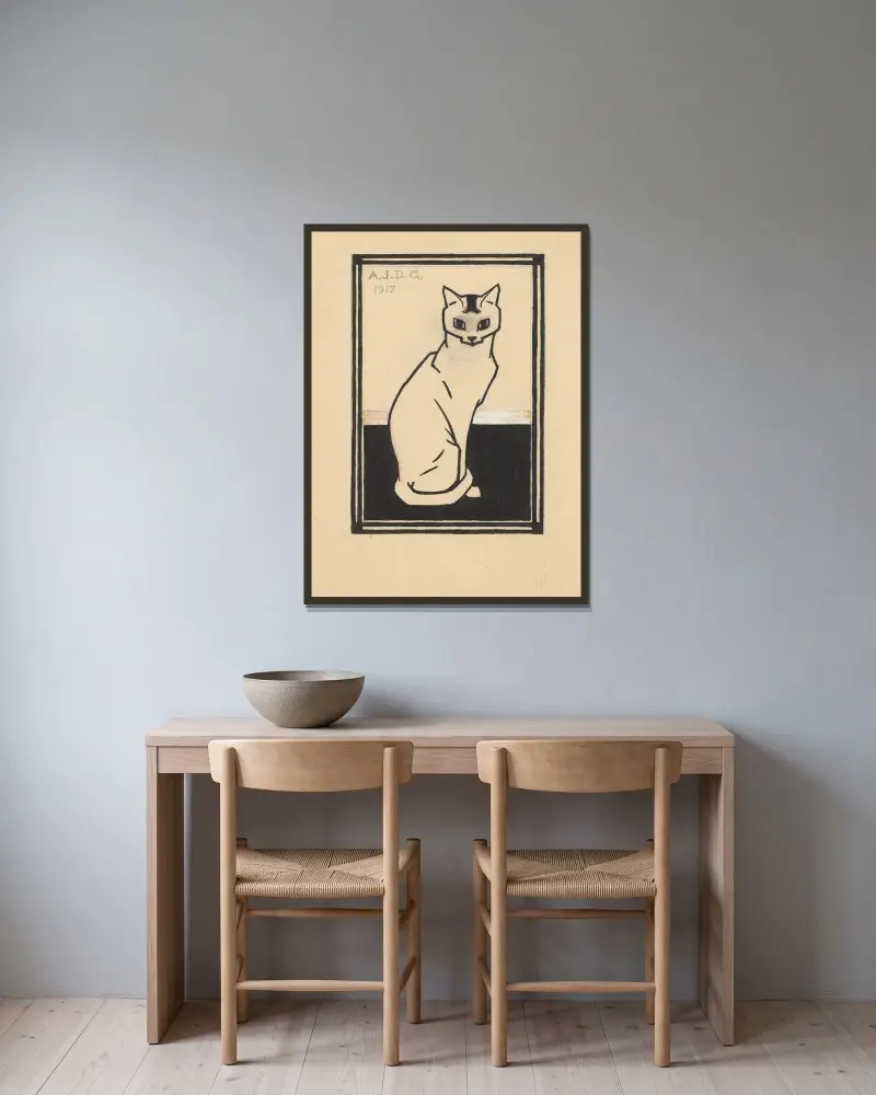 Cat, Julie de Graag w ramie na ścianie