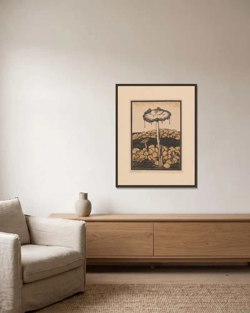 Dripping mushroom, Julie de Graag w ramie na ścianie
