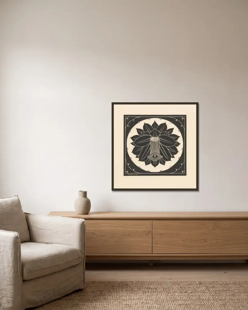 Flower. von Julie de Graag gerahmt an einer Wand