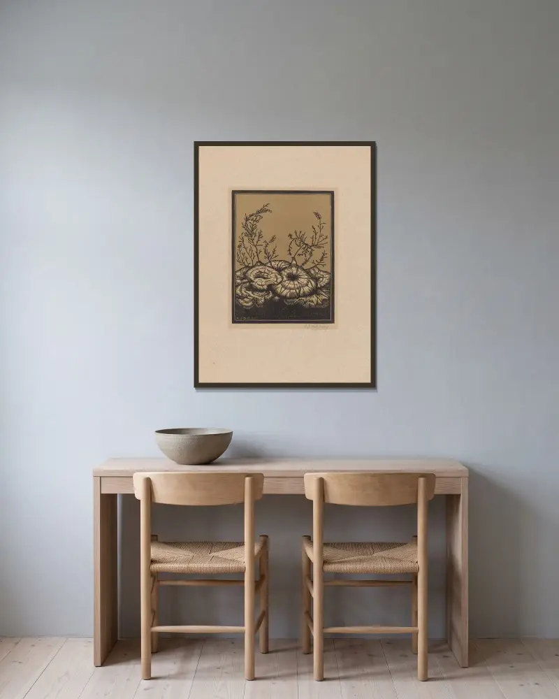 Flowering plants. von Julie de Graag gerahmt an einer Wand