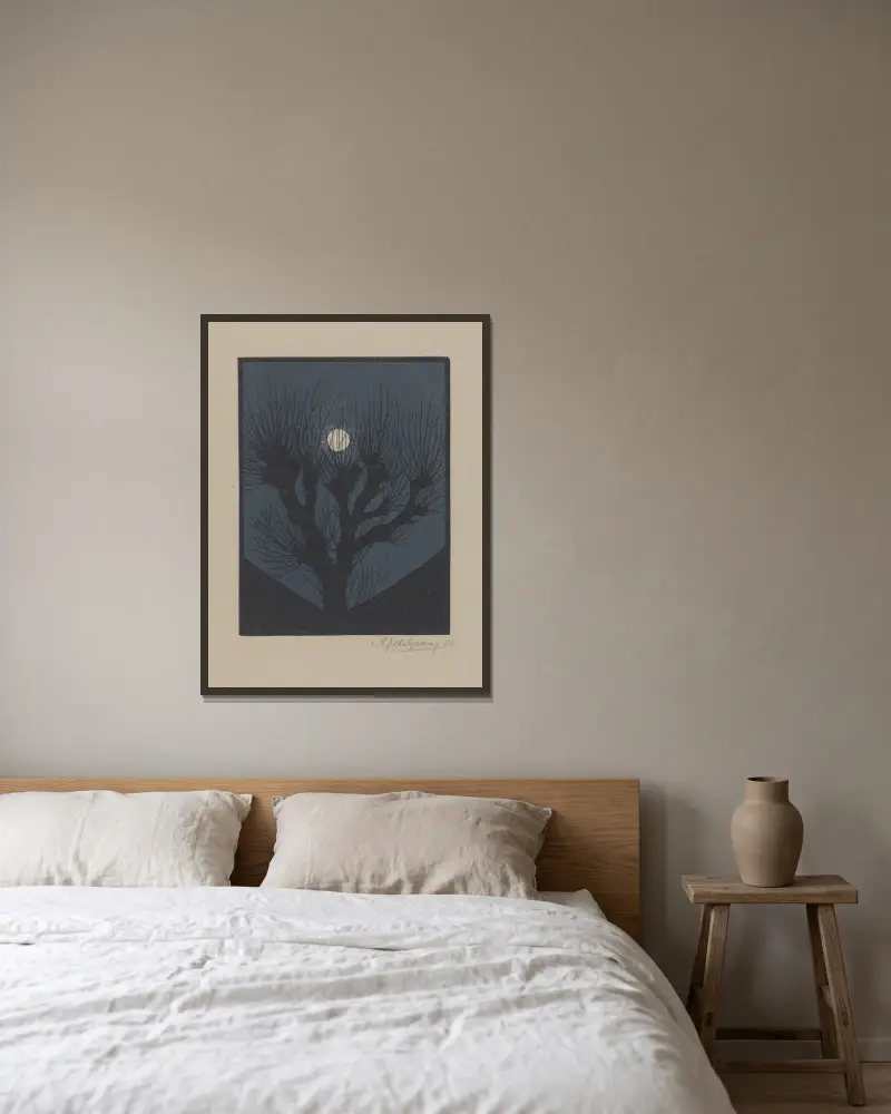 Mondnacht von Julie de Graag gerahmt an einer Wand
