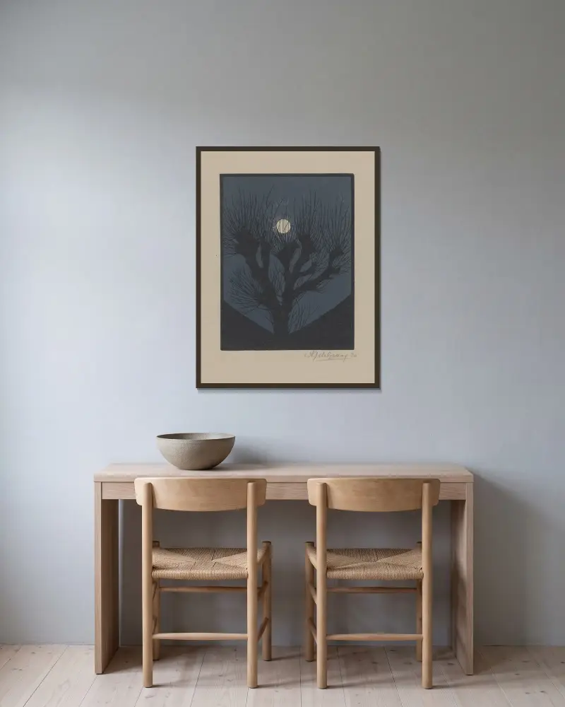 Mondnacht von Julie de Graag gerahmt an einer Wand
