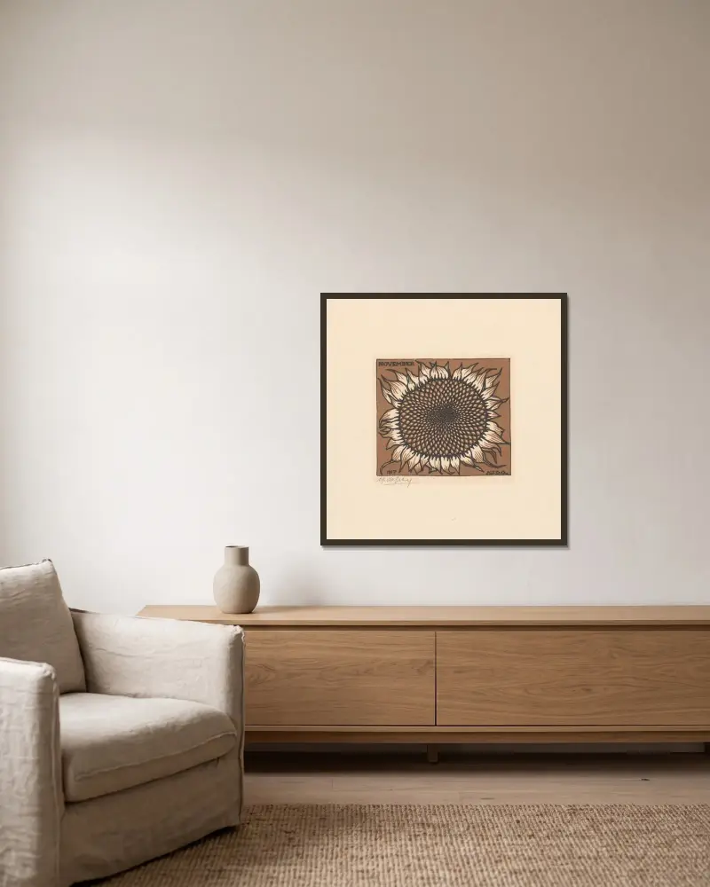 November von Julie de Graag gerahmt an einer Wand