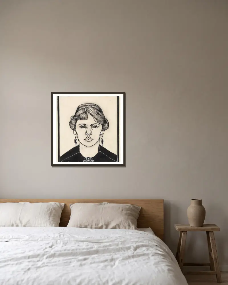 Portrait of a woman av Julie de Graag inramad på en vägg
