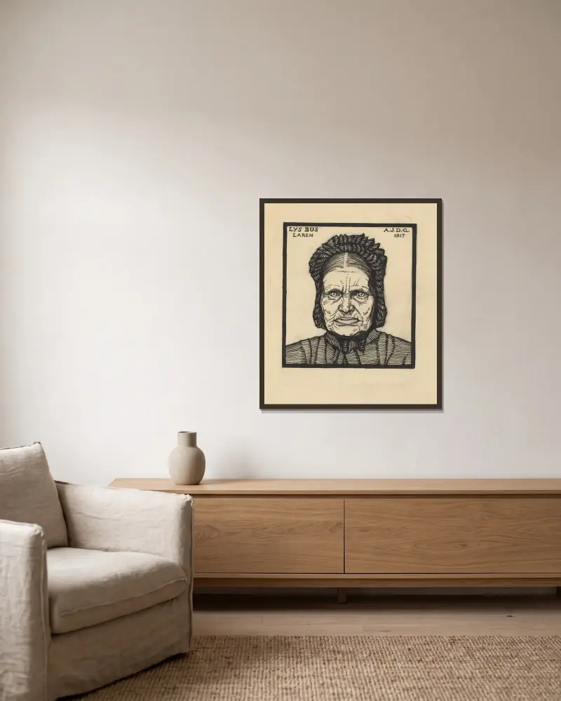 Portrait of Lys Bus av Julie de Graag inramad på en vägg