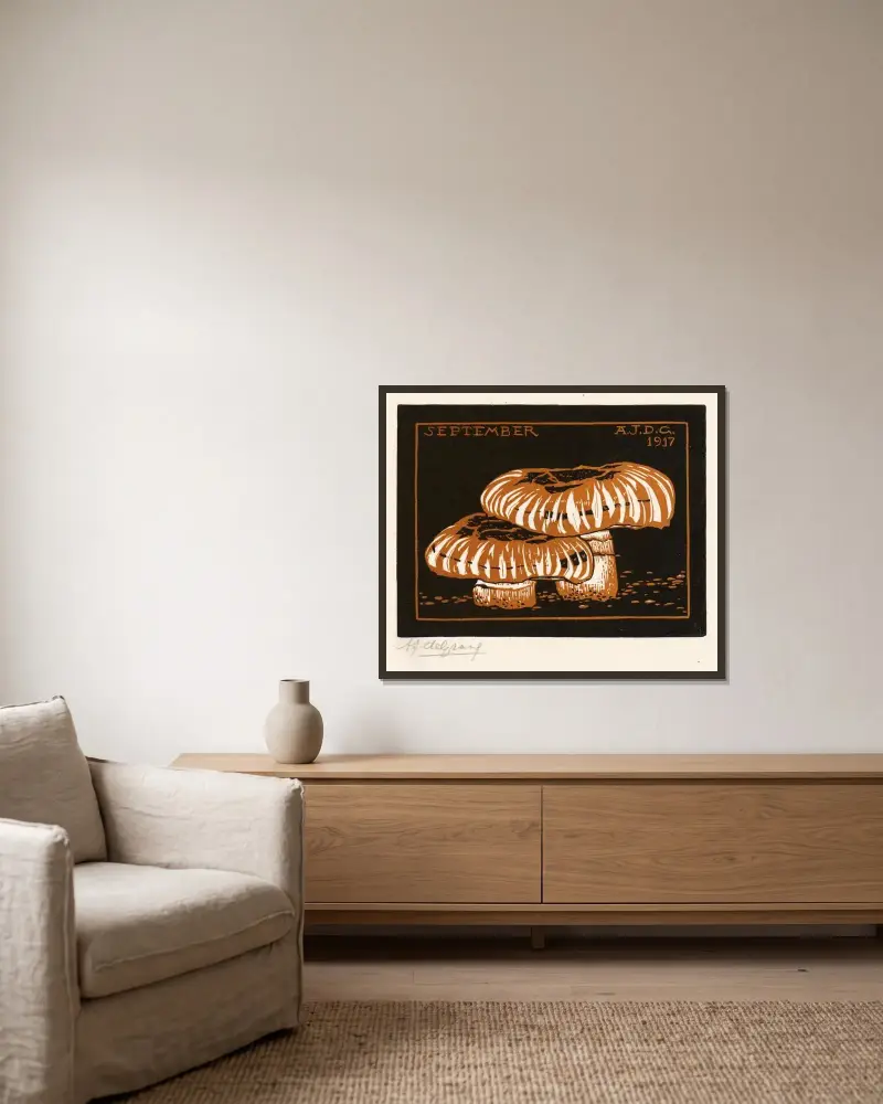 September von Julie de Graag gerahmt an einer Wand