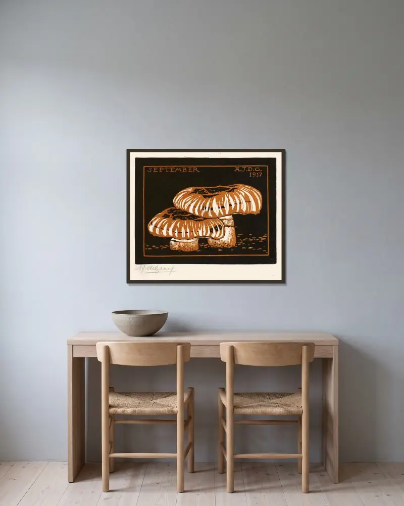 September von Julie de Graag gerahmt an einer Wand