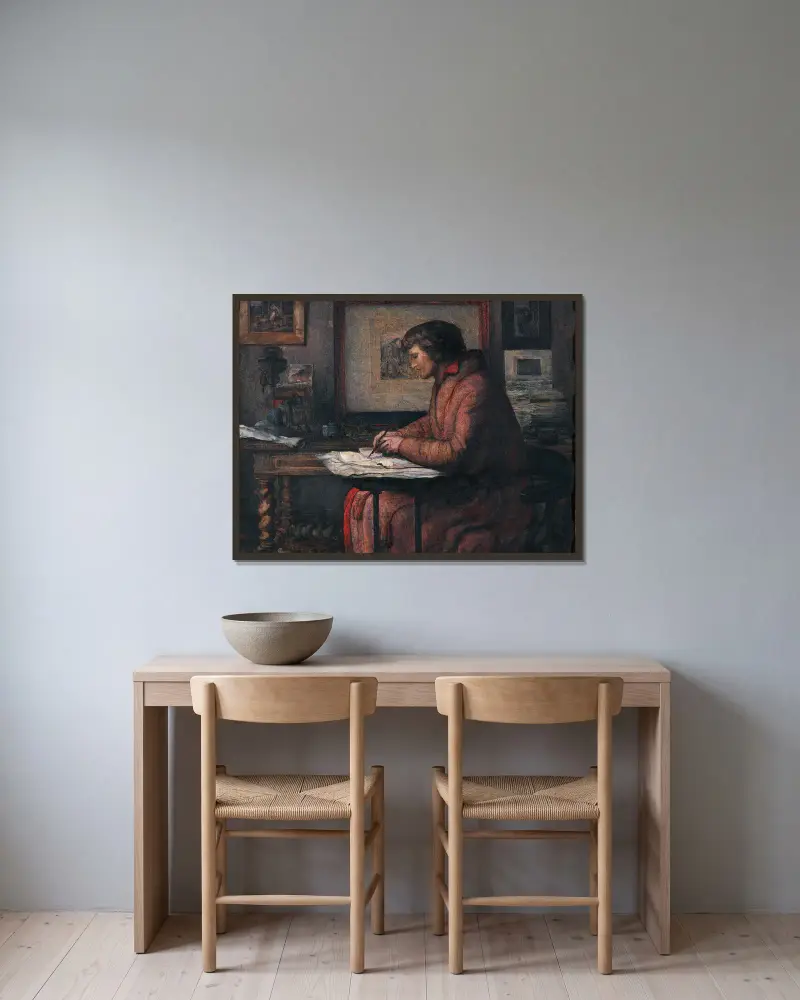 Max Waller, Henry de Groux v rámu na stěně