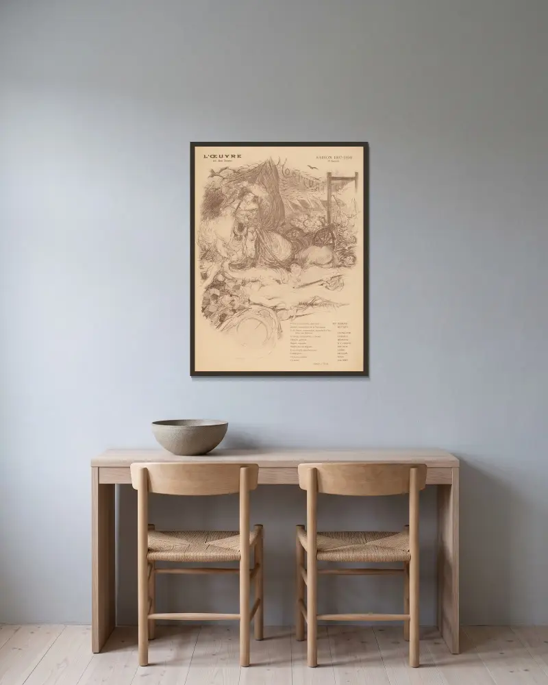Morituri von Henry de Groux gerahmt an einer Wand