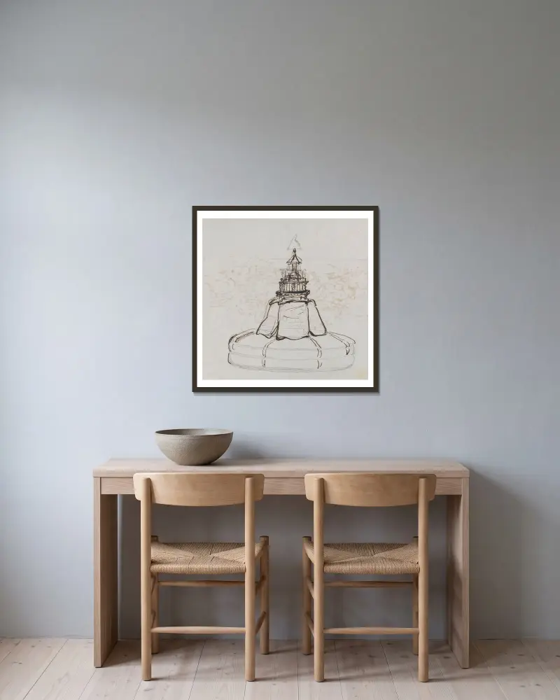 Bench av Nicaise De Keyser inramad på en vägg