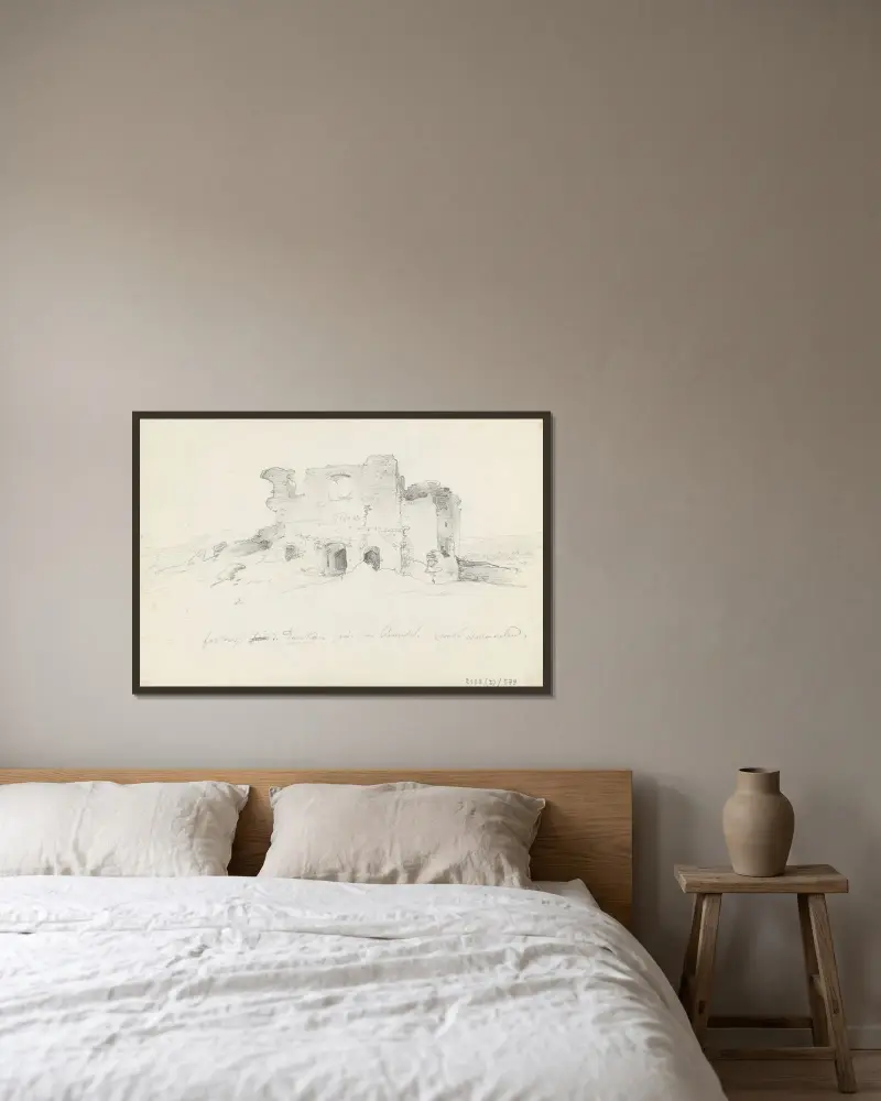 Schloss in Westmorland von Nicaise De Keyser gerahmt an einer Wand