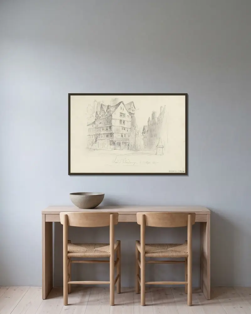 In Edinburgh, 1835 – Nr. 2 von Nicaise De Keyser gerahmt an einer Wand