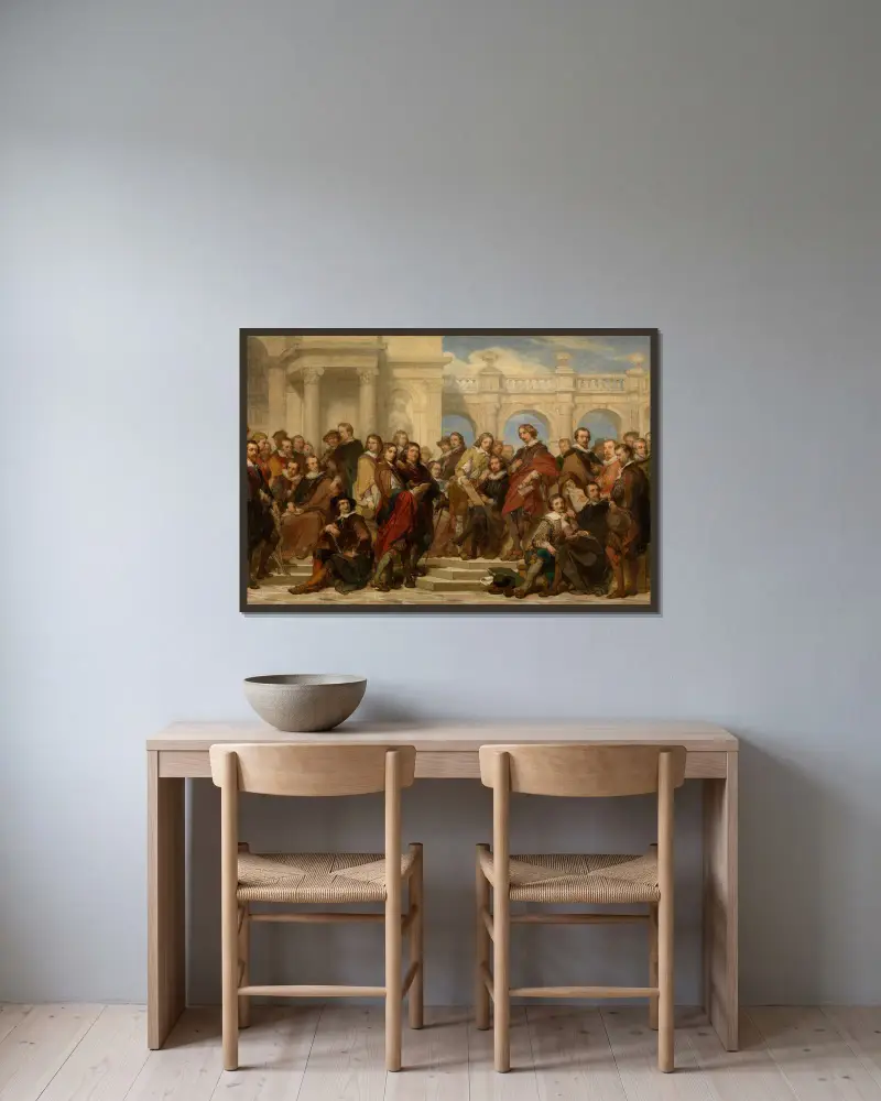 Maler und Radierer von Nicaise De Keyser gerahmt an einer Wand
