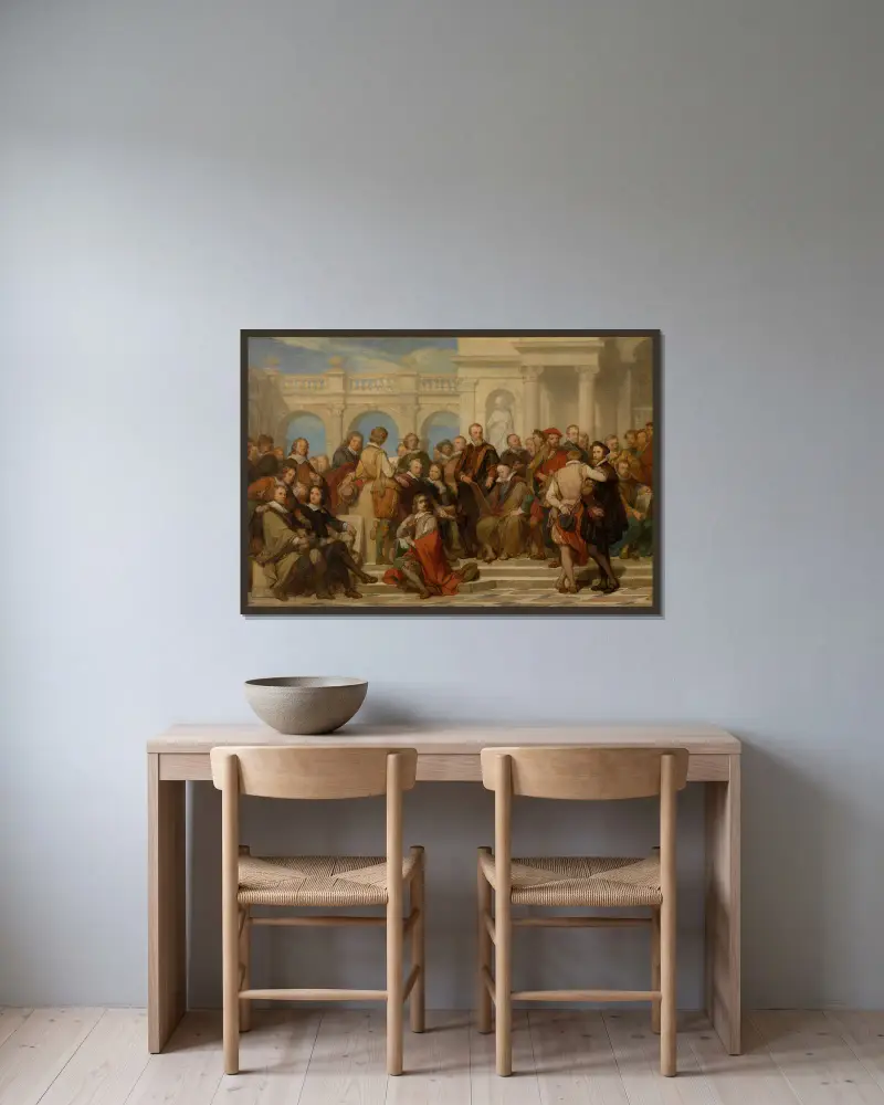 Maler und Bildhauer von Nicaise De Keyser gerahmt an einer Wand