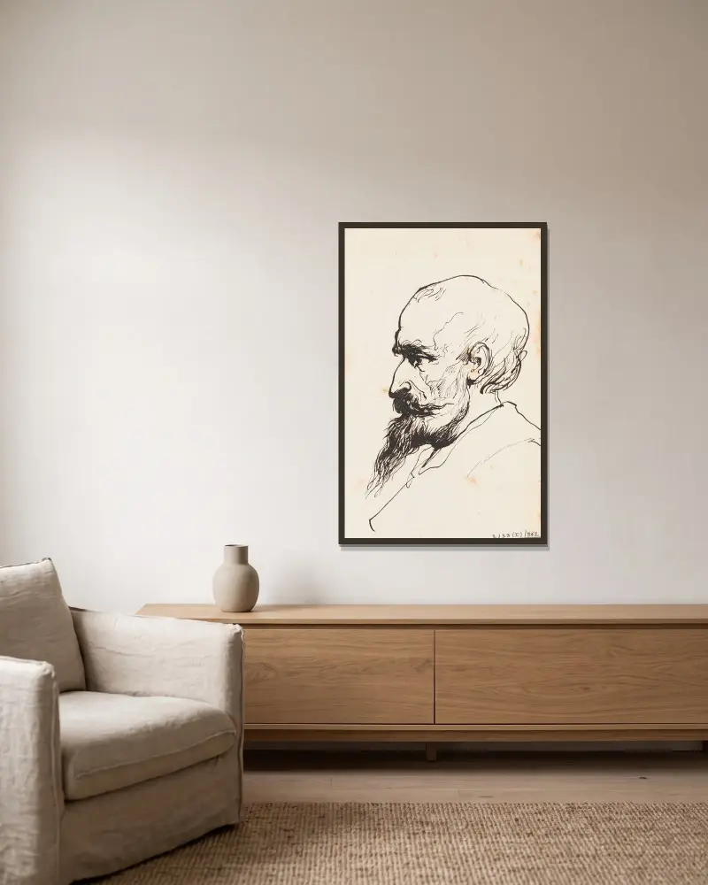 Portrét muže – č. 10, Nicaise De Keyser v rámu na stěně