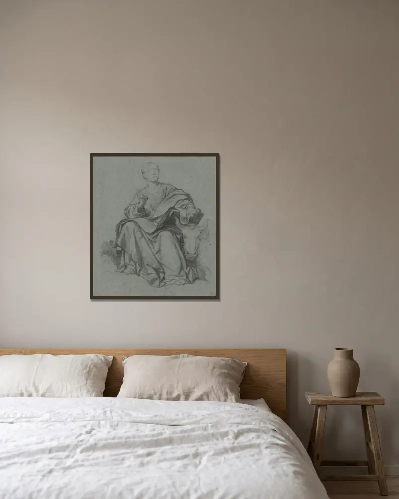 Der heilige Lukas – Nr. 1 von Nicaise De Keyser gerahmt an einer Wand