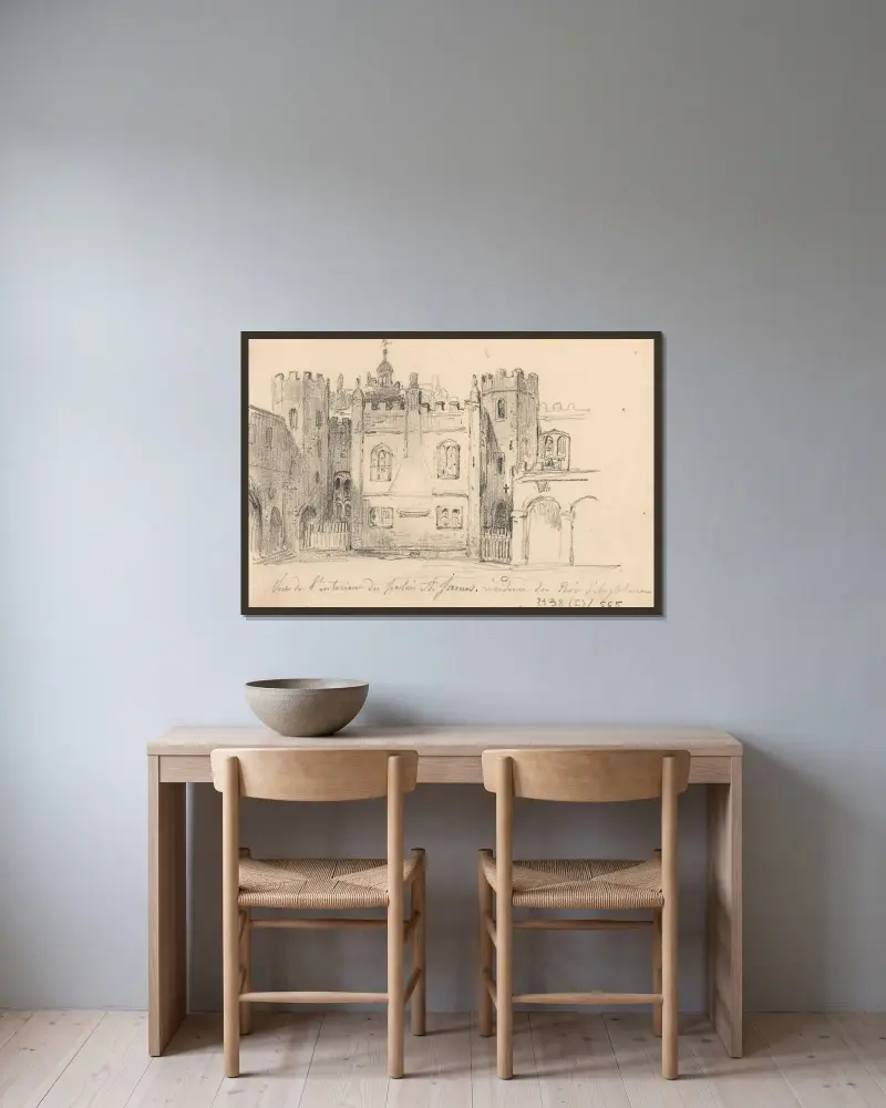St. James’s Palace in London von Nicaise De Keyser gerahmt an einer Wand