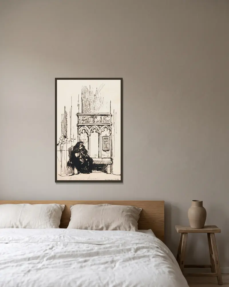 S:t Petruskyrkan i Leuven av Nicaise De Keyser inramad på en vägg