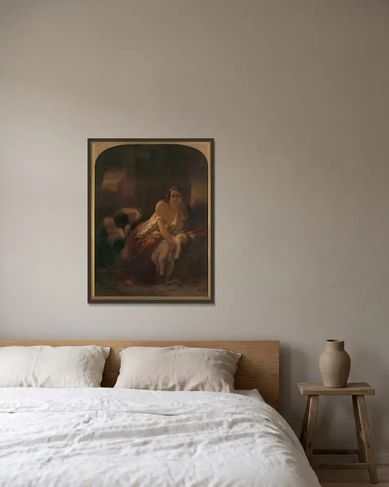Barnamorden i Betlehem av Nicaise De Keyser inramad på en vägg