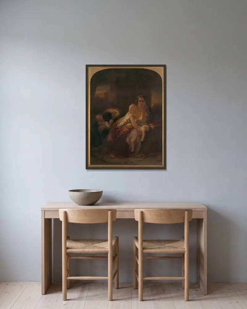 Barnamorden i Betlehem av Nicaise De Keyser inramad på en vägg