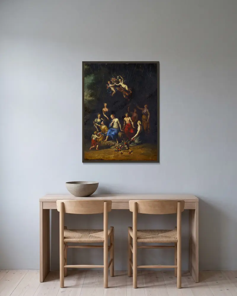 Bachus i Pomona – nr 2, Gerard de Lairesse w ramie na ścianie